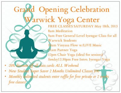 Grand Opening of Warwick Yoga Center